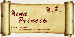 Mina Princip vizit kartica